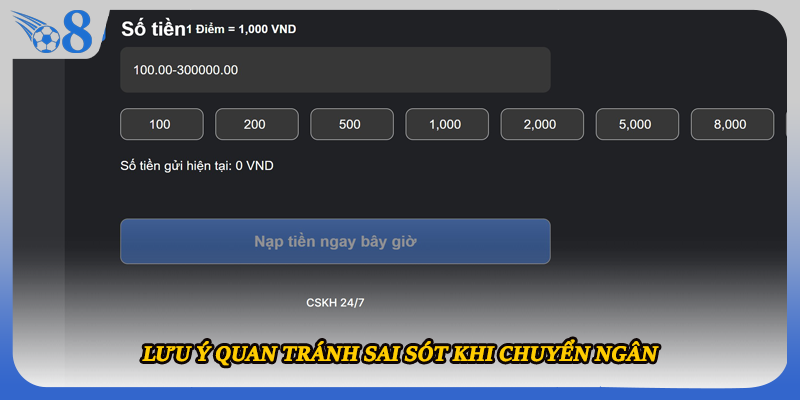 Lưu ý quan tránh sai sót khi chuyển ngân